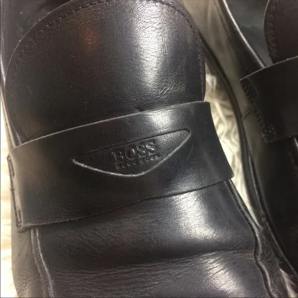 Hugo Boss | ‘Calid’ Black Leather Loafers Shoes