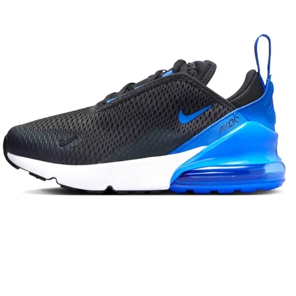 ike Air Max 270 Boys Kids Size 2.5 youth Black Blue Adidas Under Armour Jordan