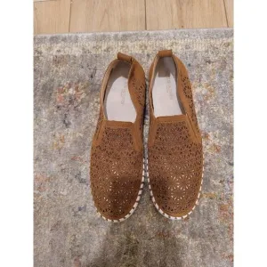 Ilse Jacobsen Tulip Women's Tan Slip-On Shoes Size 44