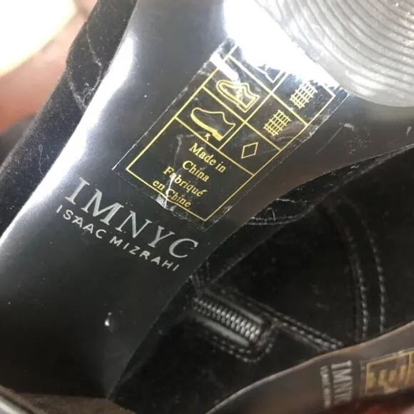 IMNYC Isaac Mizrahi NWOB Velvet Ankle Boot 6.5