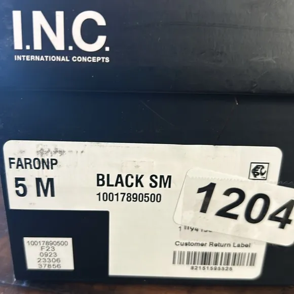 INC International Concepts Faron Black Knee High Riding Boot Size 5