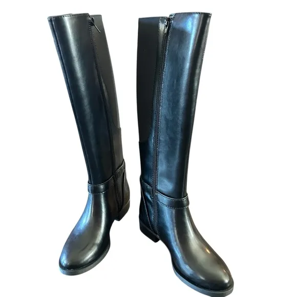 INC International Concepts Faron Black Knee High Riding Boot Size 5
