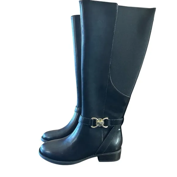 INC International Concepts Faron Black Knee High Riding Boot Size 5
