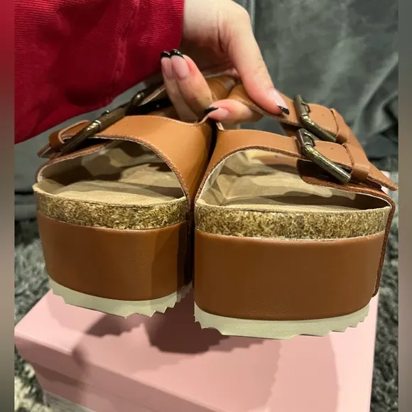 Intentionally Blank for free people Cooper 2 platform sandals NIB size 37