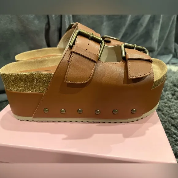 Intentionally Blank for free people Cooper 2 platform sandals NIB size 37