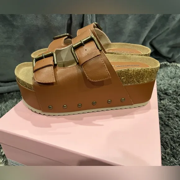 Intentionally Blank for free people Cooper 2 platform sandals NIB size 37