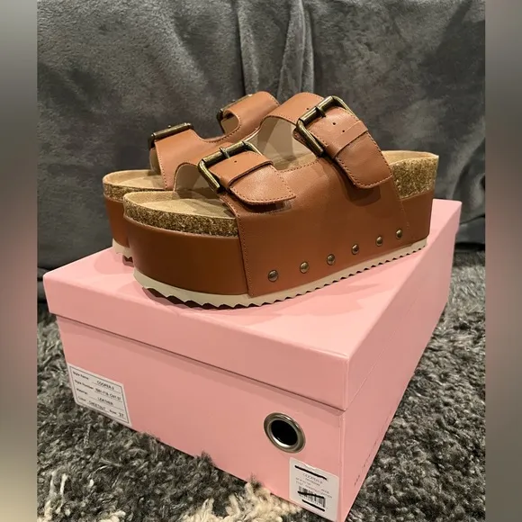 Intentionally Blank for free people Cooper 2 platform sandals NIB size 37