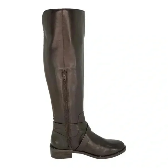 International Concepts Fadora Brown Leather Knee High Womens Boots Size 5.5M