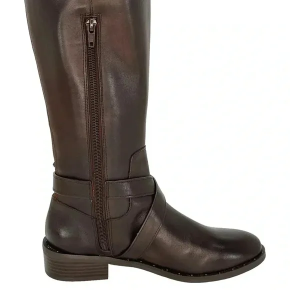 International Concepts Fadora Brown Leather Knee High Womens Boots Size 5.5M