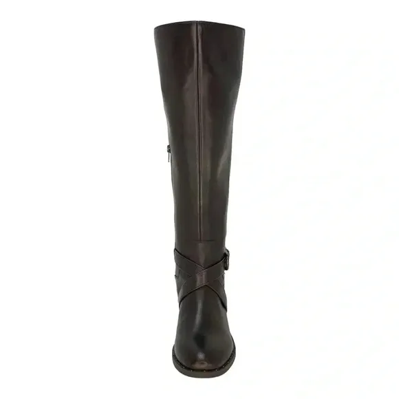 International Concepts Fadora Brown Leather Knee High Womens Boots Size 5.5M
