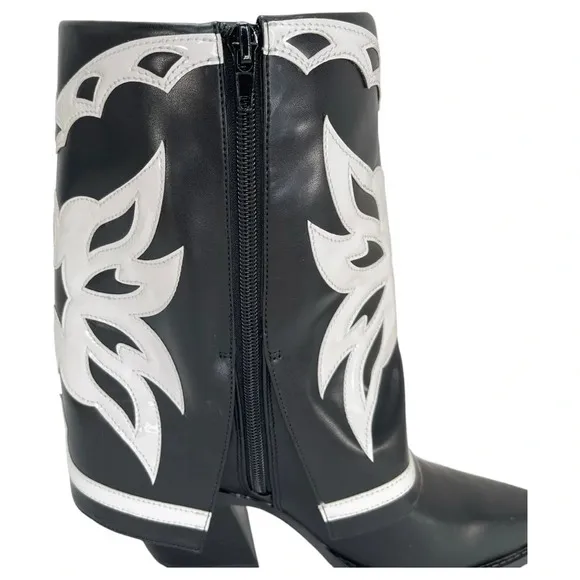 International Concepts Jadiza Western Style Over Ankle Womens Boots Size 5M