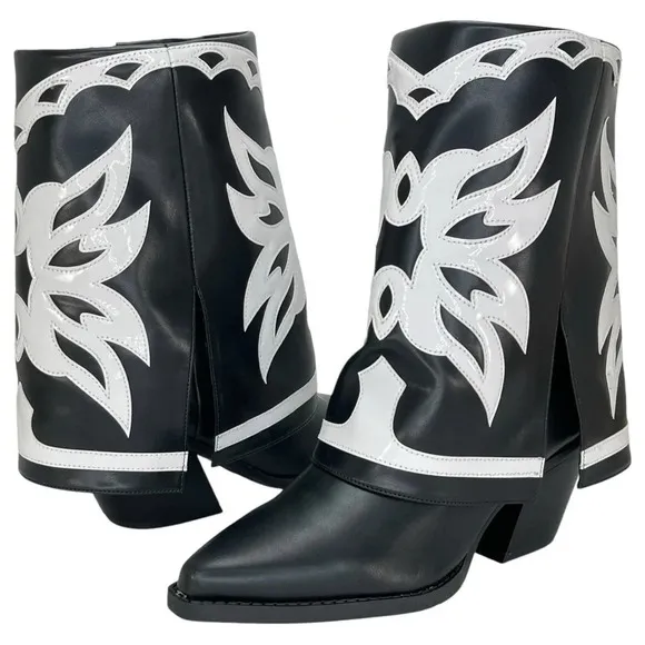 International Concepts Jadiza Western Style Over Ankle Womens Boots Size 5M