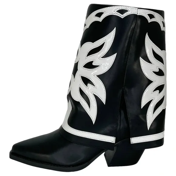 International Concepts Jadiza Western Style Over Ankle Womens Boots Size 5M