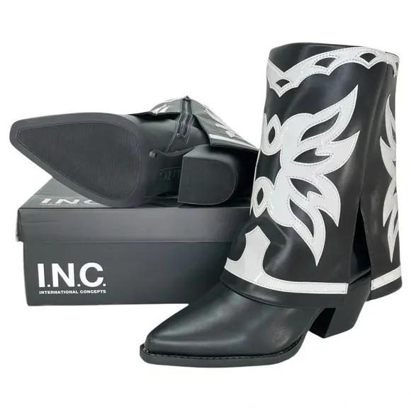 International Concepts Jadiza Western Style Over Ankle Womens Boots Size 5M