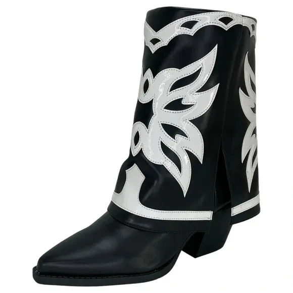 International Concepts Jadiza Western Style Over Ankle Womens Boots Size 5M