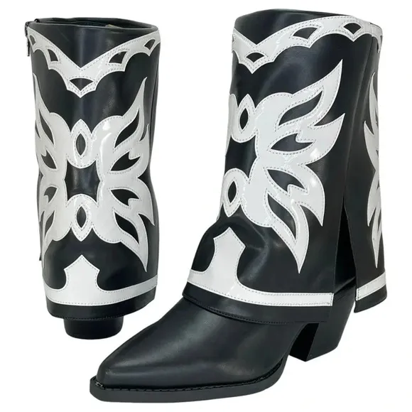International Concepts Jadiza Western Style Over Ankle Womens Boots Size 6M