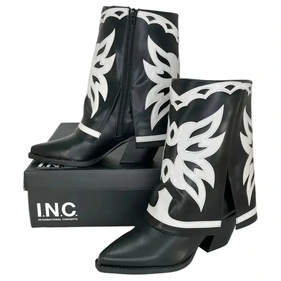 International Concepts Jadiza Western Style Over Ankle Womens Boots Size 6M