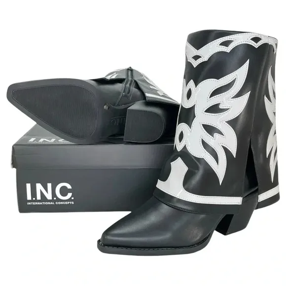International Concepts Jadiza Western Style Over Ankle Womens Boots Size 6M
