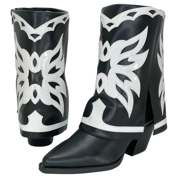 International Concepts Jadiza Western Style Over Ankle Womens Boots Size 8M