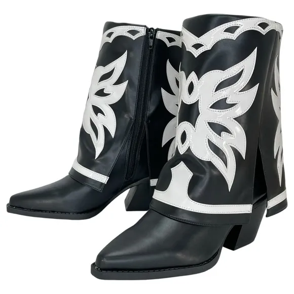 International Concepts Jadiza Western Style Over Ankle Womens Boots Size 8M
