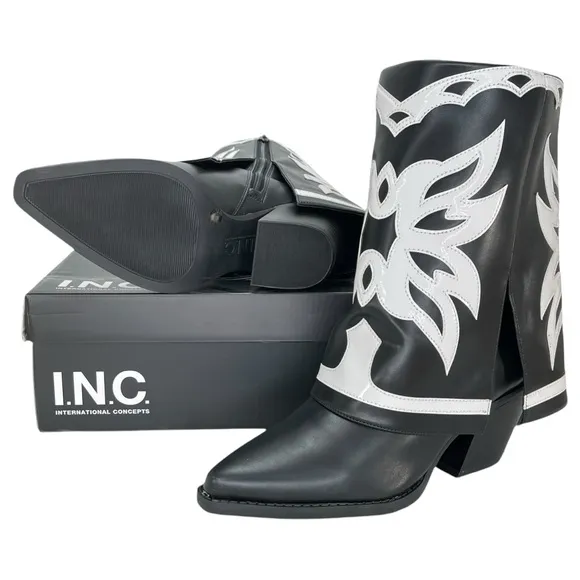 International Concepts Jadiza Western Style Over Ankle Womens Boots Size 8M