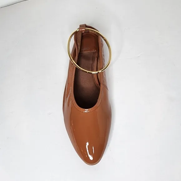 Jeffery Campbell Tippy Pattent Leather Womens Ballerina Flat In Brown Size 8