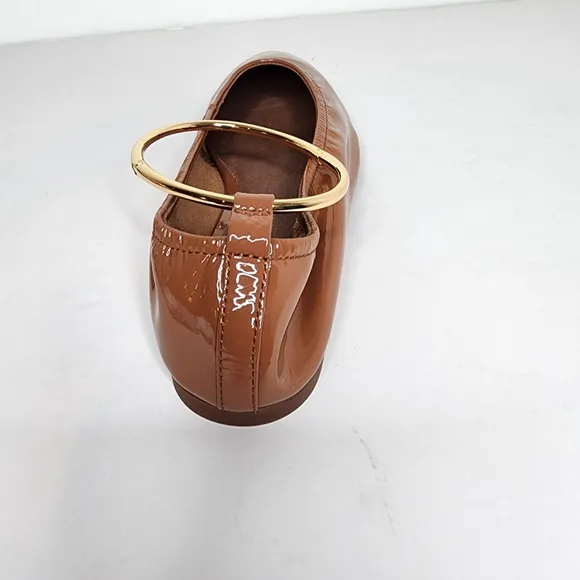 Jeffery Campbell Tippy Pattent Leather Womens Ballerina Flat In Brown Size 8