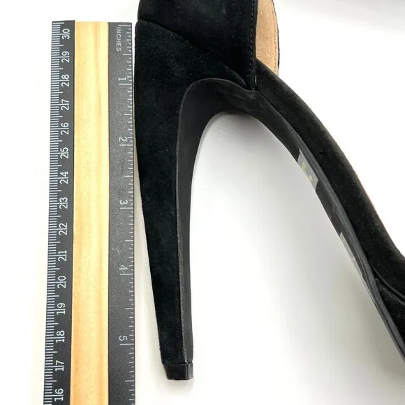 Jeffery Campbell Womens Size 10 Black Tan Suede Leather Platforms Heels Shoes