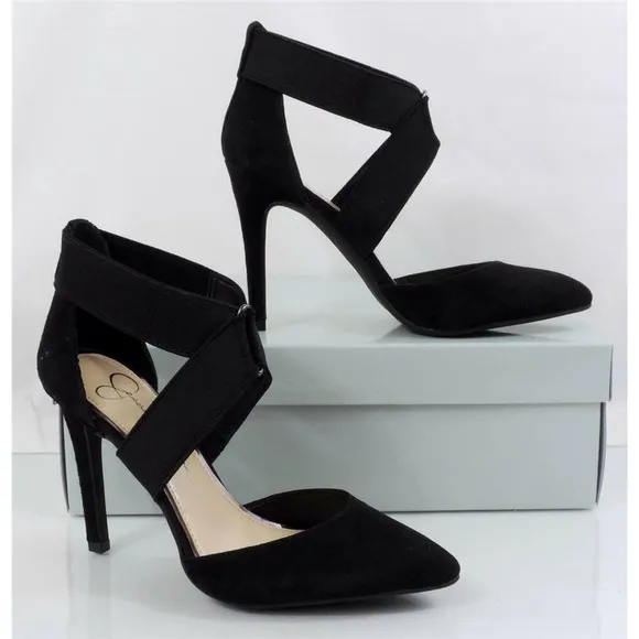 Jessica Simpson Venita Crisscross Dress Pumps Heels Black Size 10