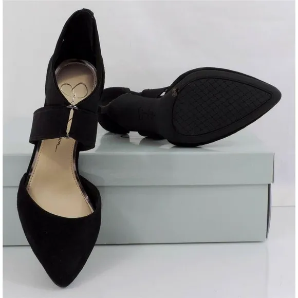 Jessica Simpson Venita Crisscross Dress Pumps Heels Black Size 10