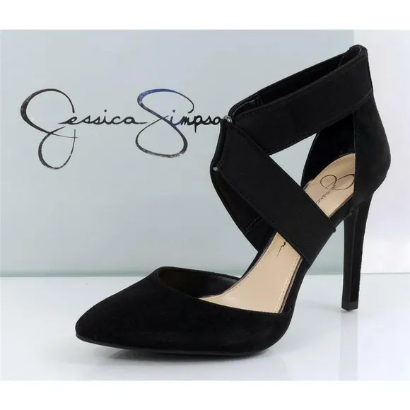 Jessica Simpson Venita Crisscross Dress Pumps Heels Black Size 10