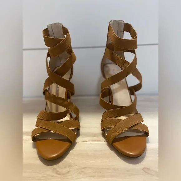 Jessica Simpson~NWOB~Criss Cross~Elastic~Strapped~Stiletto Heel~Sandals~Size 11