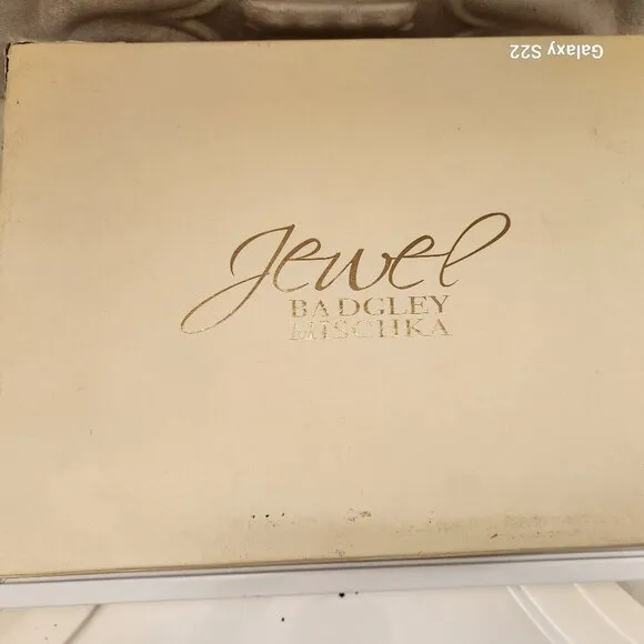 Jewel Badgley Mischka Satin Embellished Half block, Sandals. NIB. Size 6.5