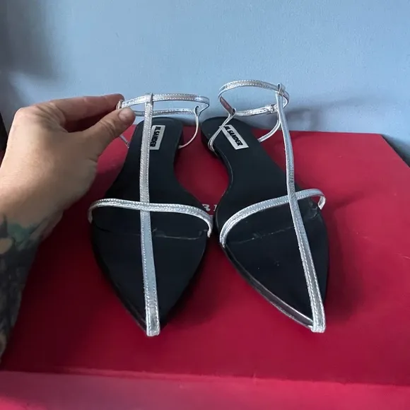 Jil Sander Pointed Toe Cage Sandal, 38