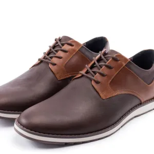 John Candor Handcrafted Two Tone Bold in Brown Leather Shoes Size 15