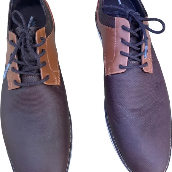 John Candor Handcrafted Two Tone Bold in Brown Leather Shoes Size 15