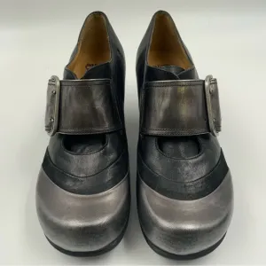 John Fluevog  Hopefuls Belief Black Leather  Buckled Shoes. Women’s Size 8.5.