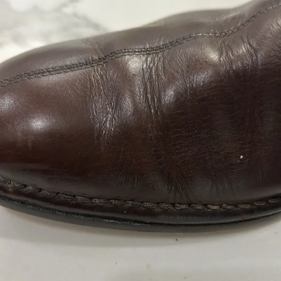 John Varvatos Brown Leather Slip On Shoes. Size 13