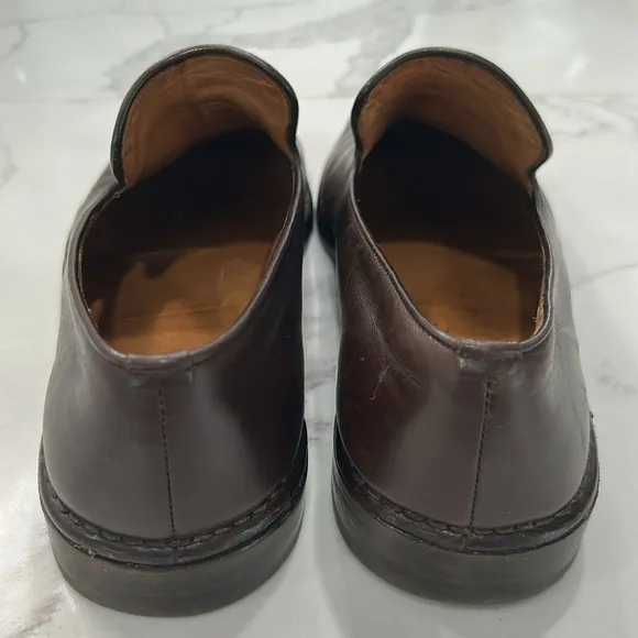 John Varvatos Brown Leather Slip On Shoes. Size 13