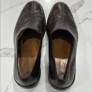 John Varvatos Brown Leather Slip On Shoes. Size 13