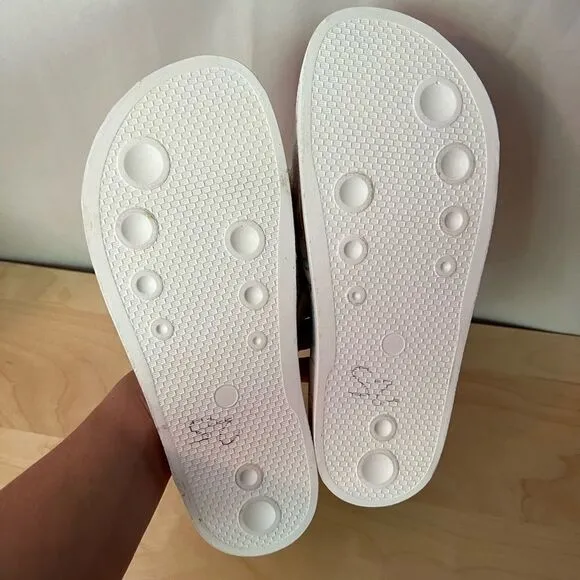 Johnny Was Calme pastel marble slip on slide sandals size 9 new