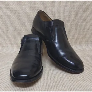Johnston &amp; Murphy Black Leather Aristocraft Dress Shoes Monk Strap Slip On Buckl