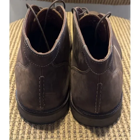 Johnston &amp; Murphy Chukka Boots Brown Leather Men's Size 13 M Sheep Skin 25-1870
