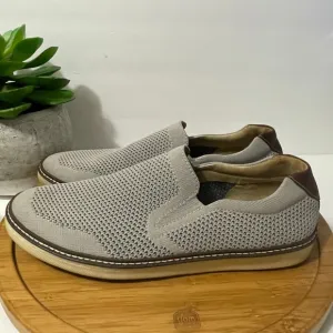 Johnston &amp; Murphy McGuffy Knit Slip On Loafers Grey Comfort Shoes Size 9.5M