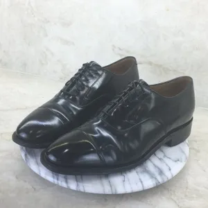 Johnston &amp; Murphy Optima Comfort Black Leather Cap Toe Lace-up Shoes Size 9