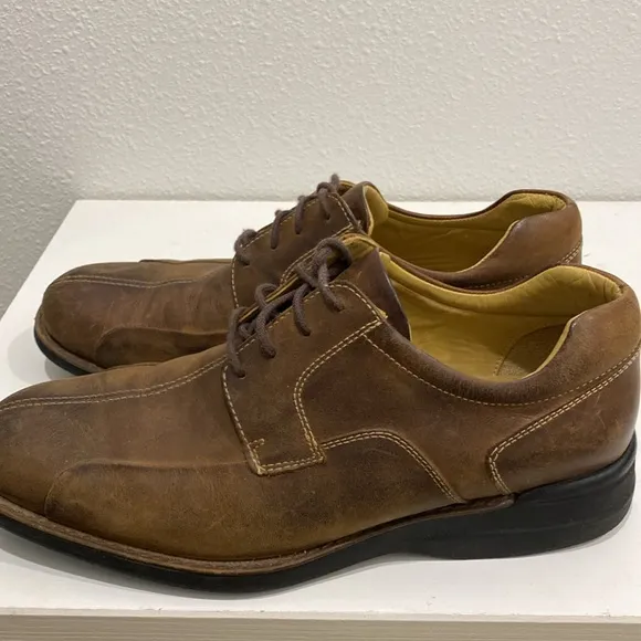 Johnston &amp; Murphy Shuler Bicycle Full Grain Leather Lace Up Shoes | Size 9M