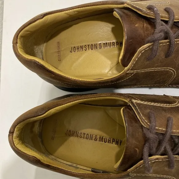 Johnston &amp; Murphy Shuler Bicycle Full Grain Leather Lace Up Shoes | Size 9M