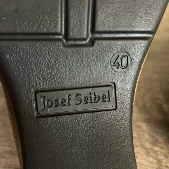 Josef Seibel Claudia Leather Slip On Wedge Sandals EU Size 40 US 9-9.5 comfort