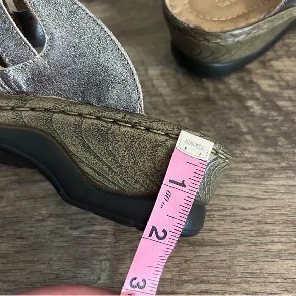 Josef Seibel Claudia Leather Slip On Wedge Sandals EU Size 40 US 9-9.5 comfort