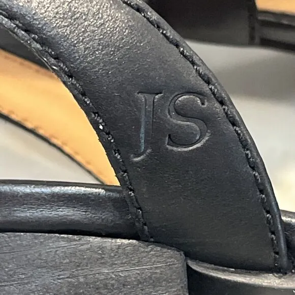Josef Seibel Sue Black EU 41 10-10.5 Leather Comfort Pumps Sandals Ankle Strap